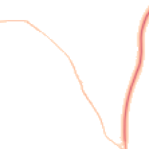 Night-time road noise heatmap for HR2 9AR