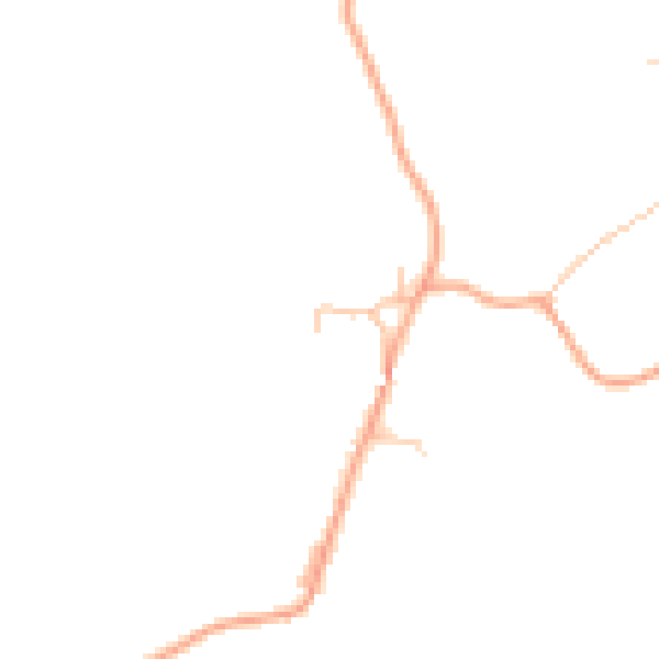 Daytime road noise heatmap for HR2 9QJ