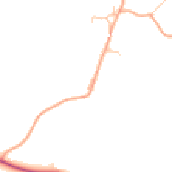 Daytime road noise heatmap for HR2 9QY