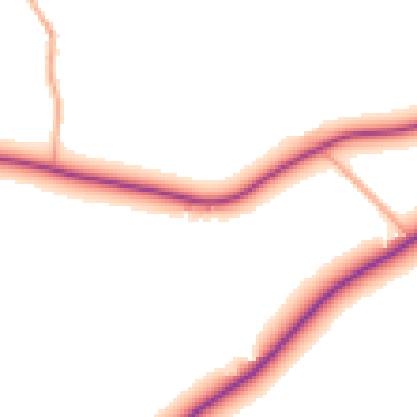 Daytime road noise heatmap for HR2 9SF