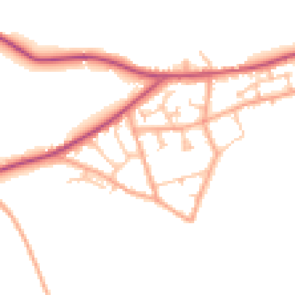 Daytime road noise heatmap for HR2 9ST