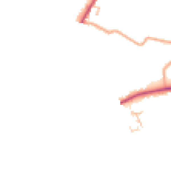 Daytime road noise heatmap for HR3 5AN