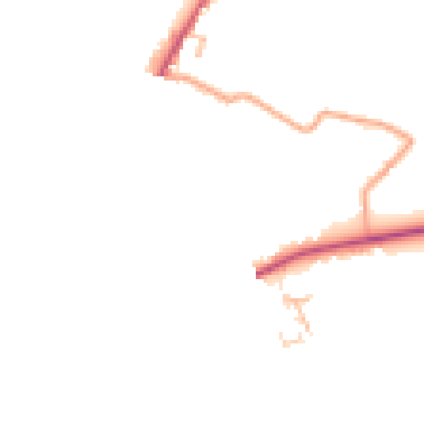 Daytime road noise heatmap for HR3 5AR