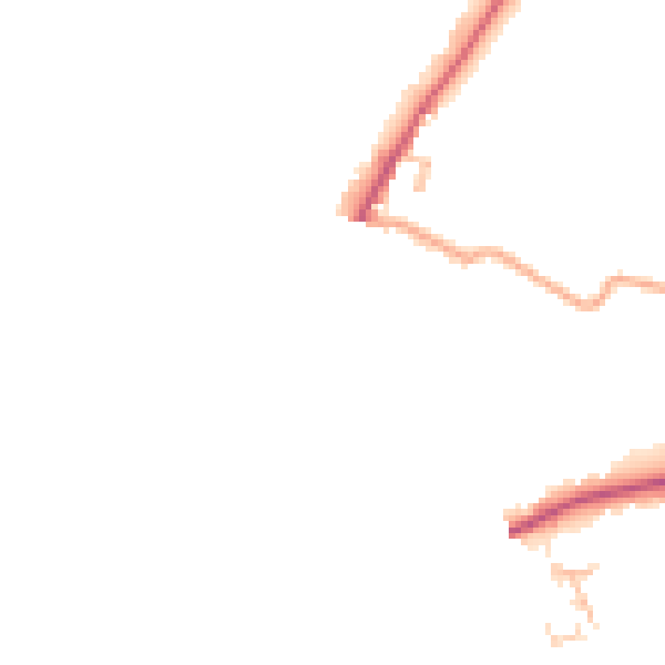 Daytime road noise heatmap for HR3 5AX