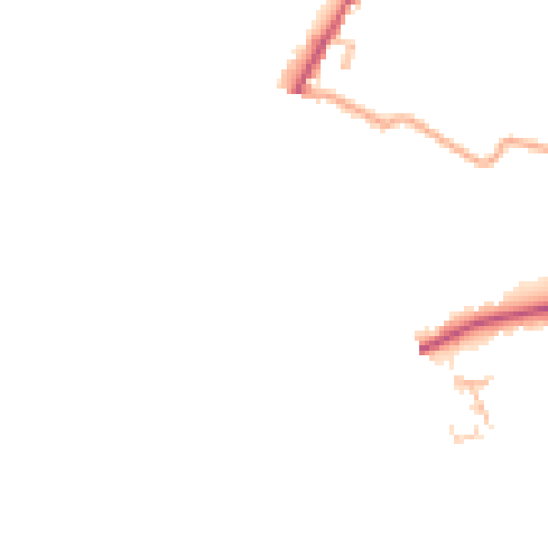 Daytime road noise heatmap for HR3 5BN