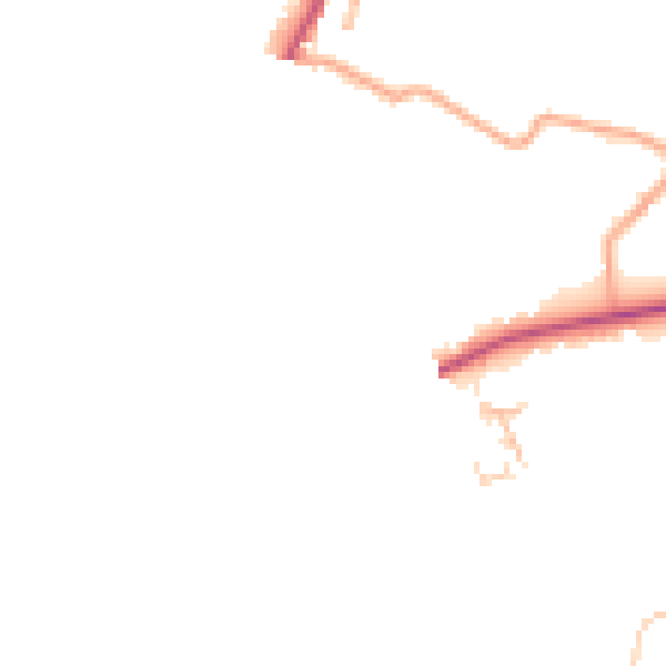 Daytime road noise heatmap for HR3 5BW