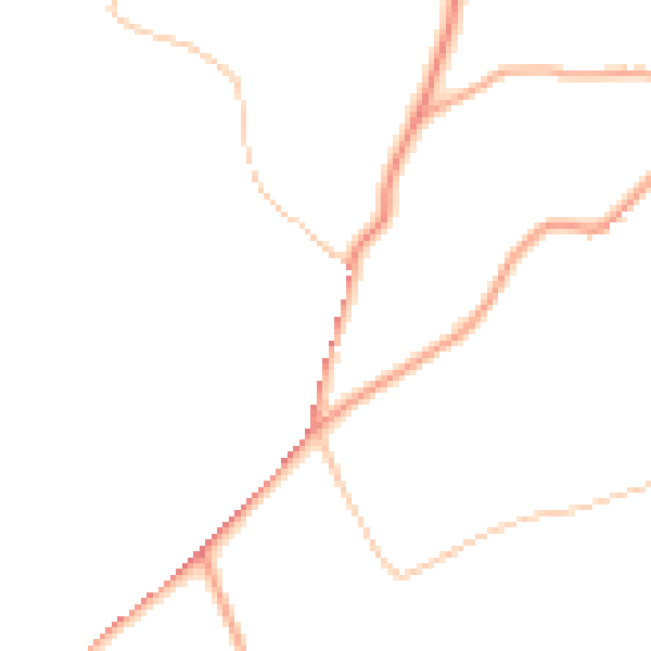 Daytime road noise heatmap for HR3 6JW