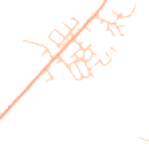 Daytime road noise heatmap for HR4 7EJ