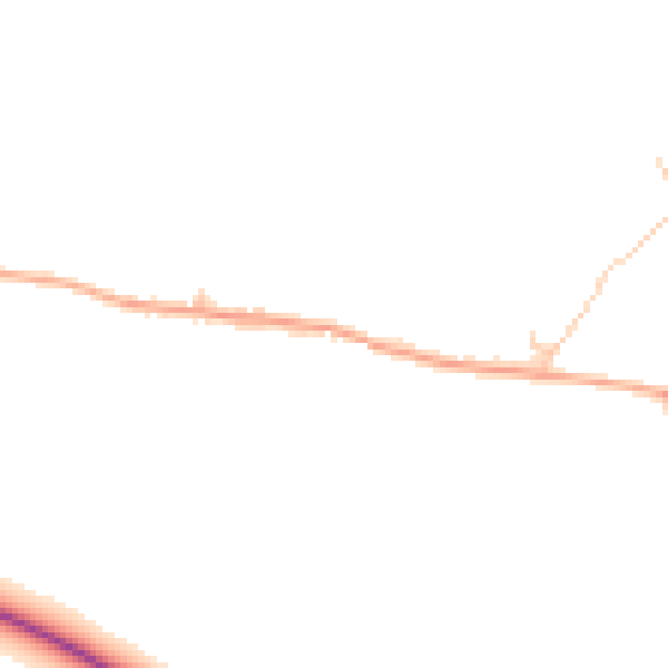 Daytime road noise heatmap for HR4 7JD