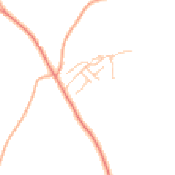 Daytime road noise heatmap for HR4 7QN