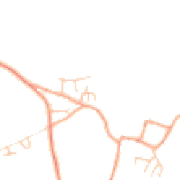 Daytime road noise heatmap for HR4 7SA