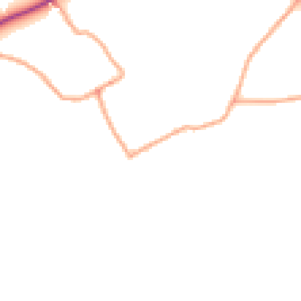 Daytime road noise heatmap for HR4 8JL