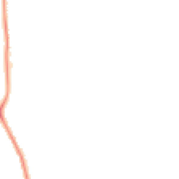 Night-time road noise heatmap for HR4 9PF