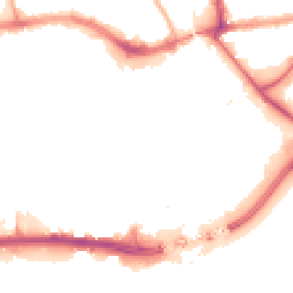 Night-time road noise heatmap for HU1 1AA