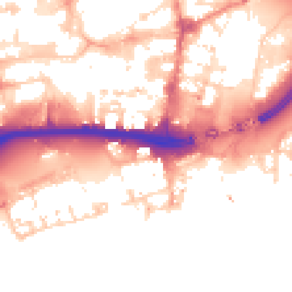 Daytime road noise heatmap for HU1 1AL