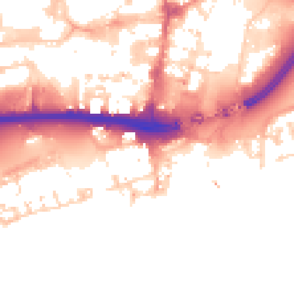 Daytime road noise heatmap for HU1 1AR