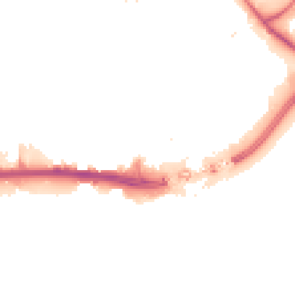 Night-time road noise heatmap for HU1 1BE