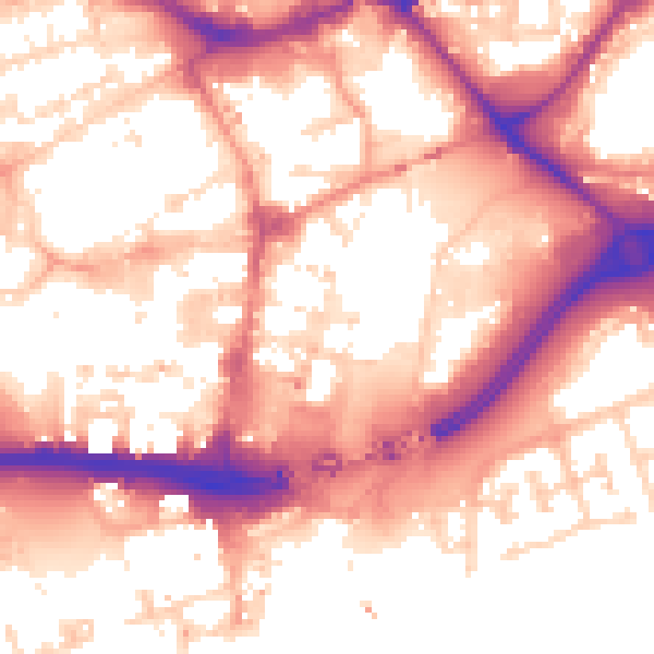 Daytime road noise heatmap for HU1 1BJ