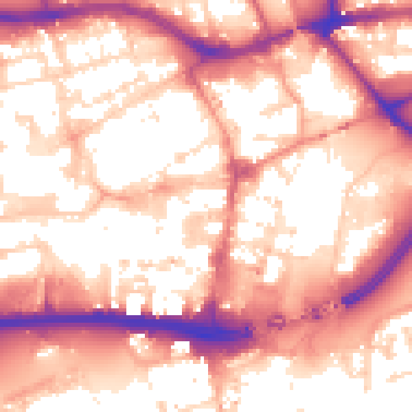 Daytime road noise heatmap for HU1 1DB