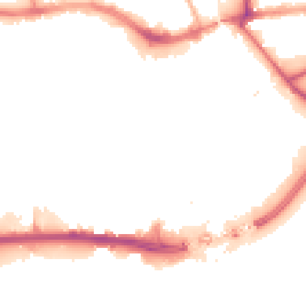 Night-time road noise heatmap for HU1 1DB