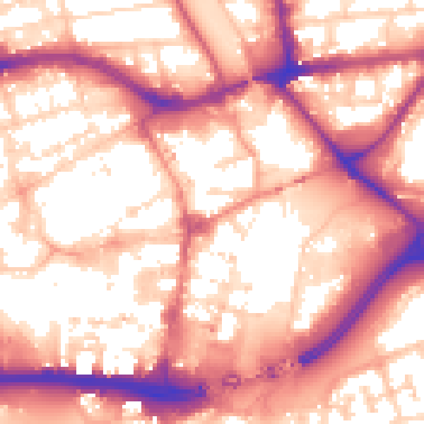 Daytime road noise heatmap for HU1 1EP