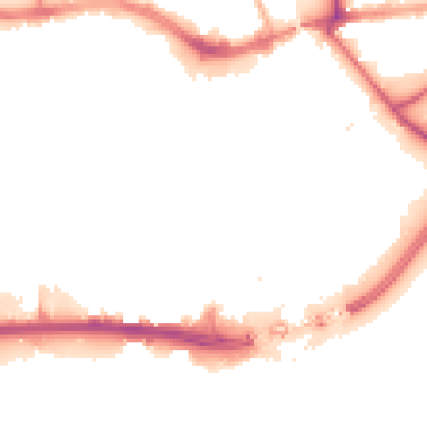 Night-time road noise heatmap for HU1 1ER