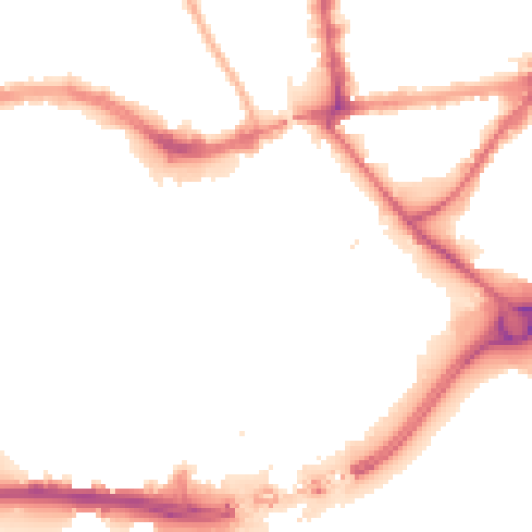 Night-time road noise heatmap for HU1 1HB