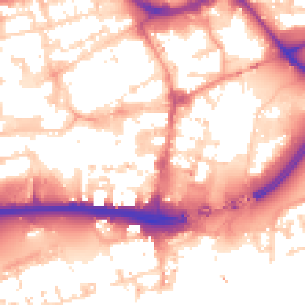 Daytime road noise heatmap for HU1 1HT