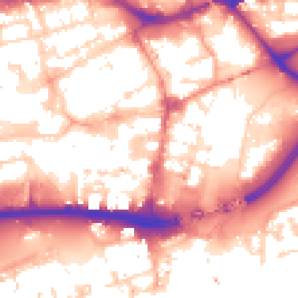 Daytime road noise heatmap for HU1 1JG
