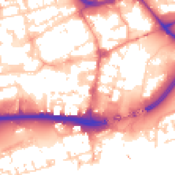Daytime road noise heatmap for HU1 1JU