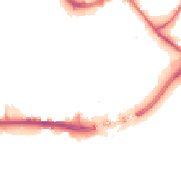 Night-time road noise heatmap for HU1 1LA