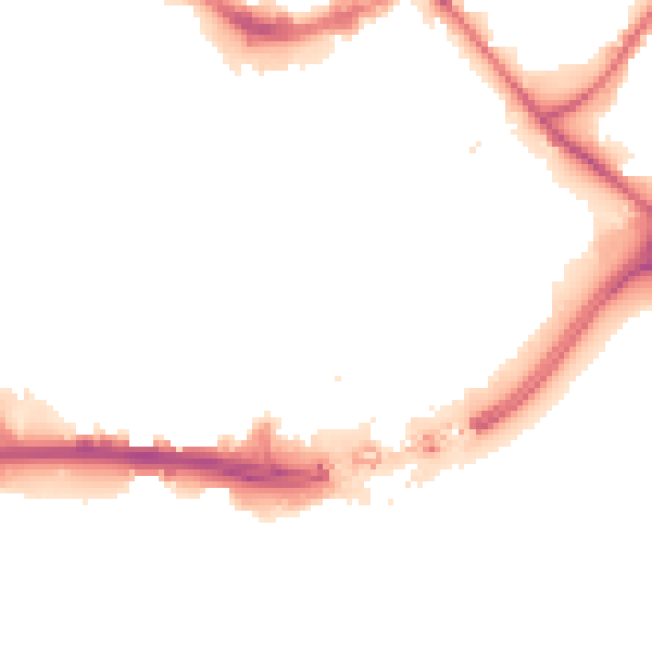 Night-time road noise heatmap for HU1 1LF