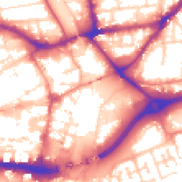 Daytime road noise heatmap for HU1 1NG