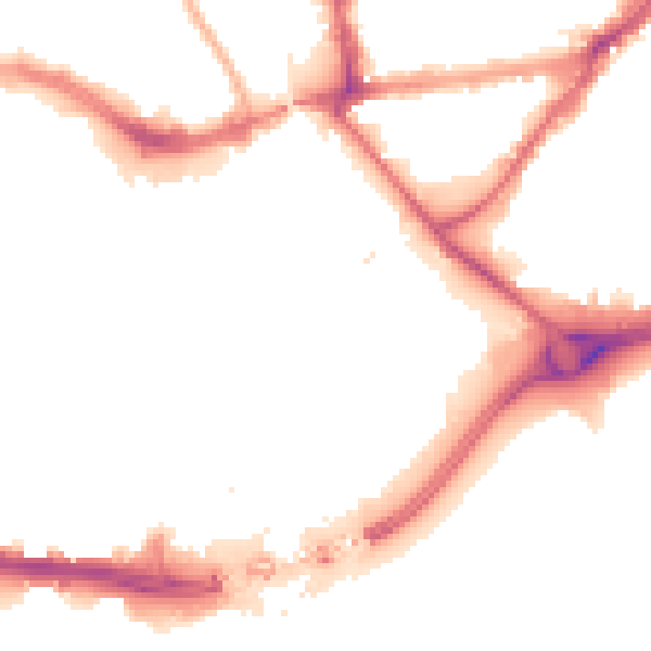 Night-time road noise heatmap for HU1 1NH