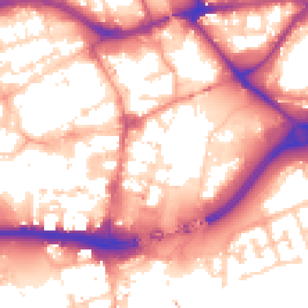 Daytime road noise heatmap for HU1 1NQ