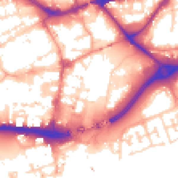 Daytime road noise heatmap for HU1 1PW