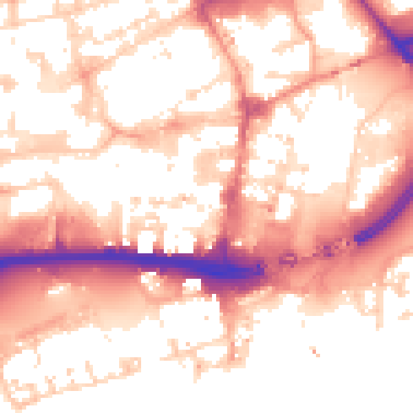 Daytime road noise heatmap for HU1 1RP