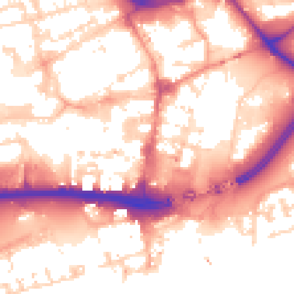 Daytime road noise heatmap for HU1 1RQ