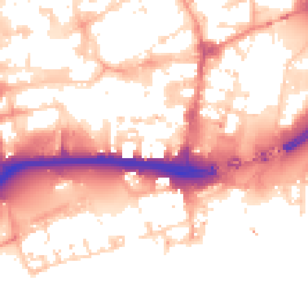 Daytime road noise heatmap for HU1 1SE