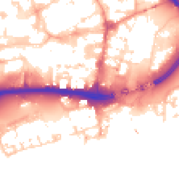 Daytime road noise heatmap for HU1 1SH