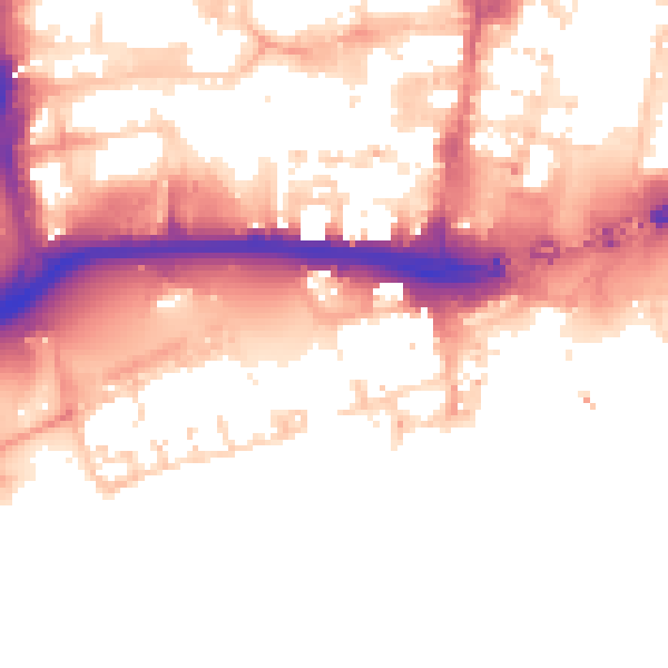 Daytime road noise heatmap for HU1 1TB