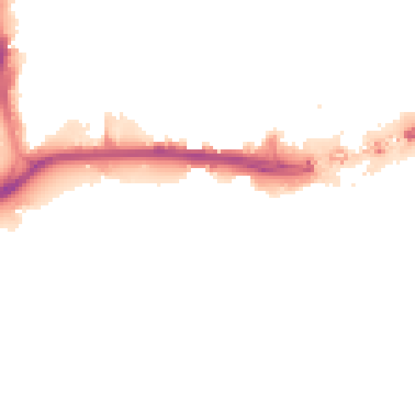 Night-time road noise heatmap for HU1 1TB