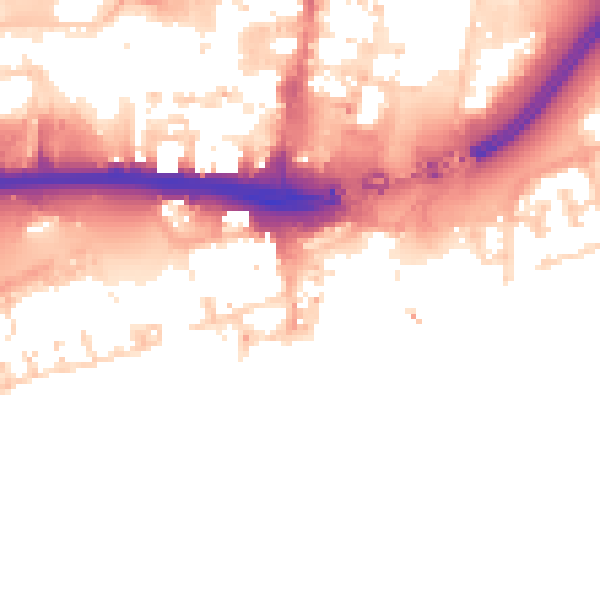 Daytime road noise heatmap for HU1 1TF