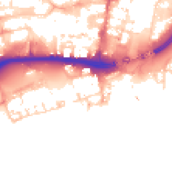 Daytime road noise heatmap for HU1 1TG