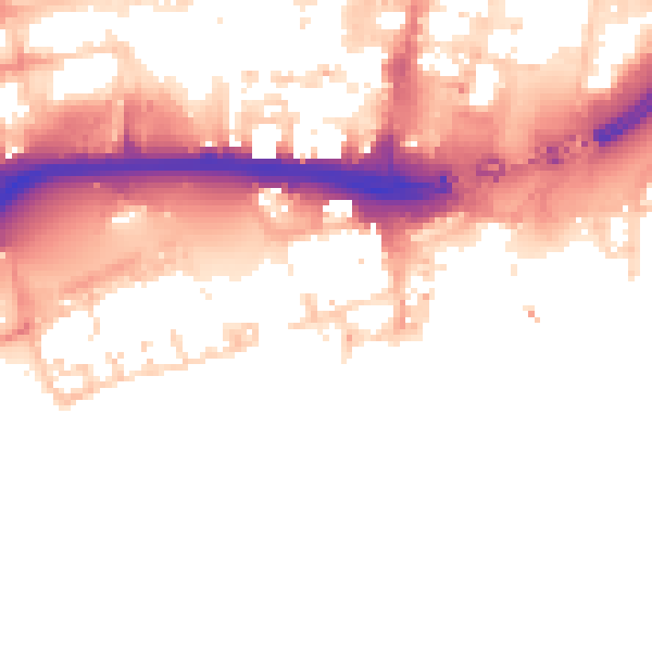 Daytime road noise heatmap for HU1 1UZ
