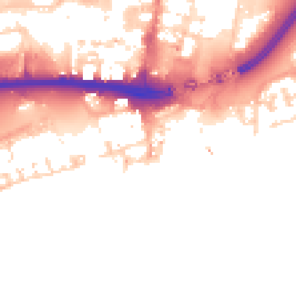 Daytime road noise heatmap for HU1 1XD