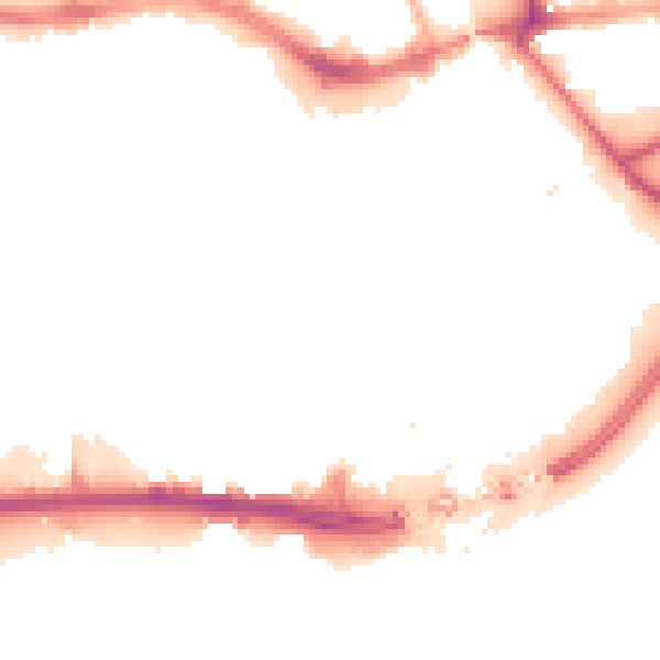 Night-time road noise heatmap for HU1 1YT