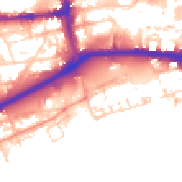 Daytime road noise heatmap for HU1 2BQ