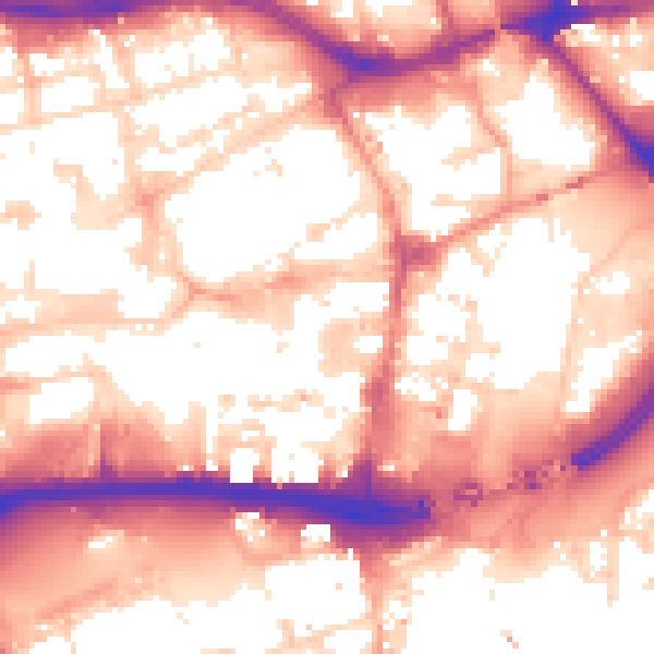 Daytime road noise heatmap for HU1 2EA