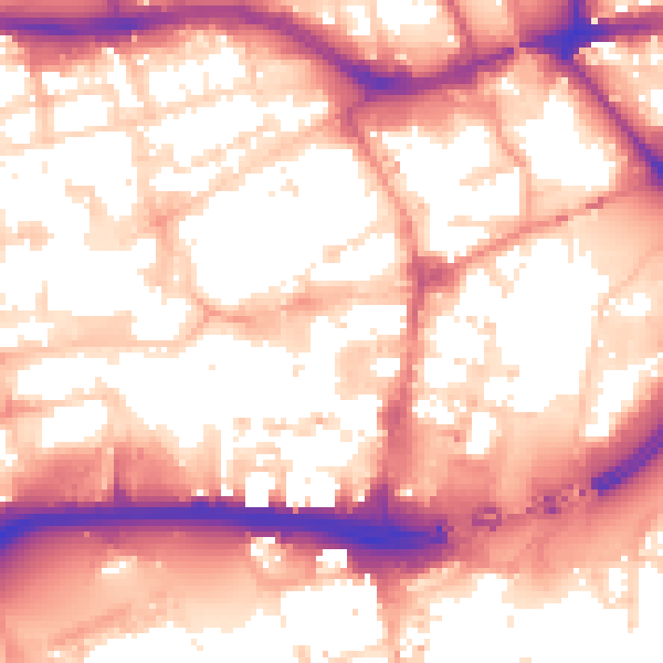 Daytime road noise heatmap for HU1 2EG
